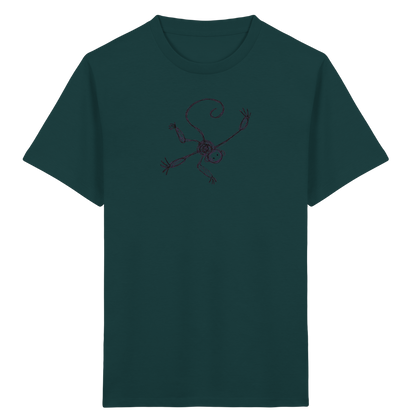 Affe von oben gezeichnet - Kinder Bio T-Shirt