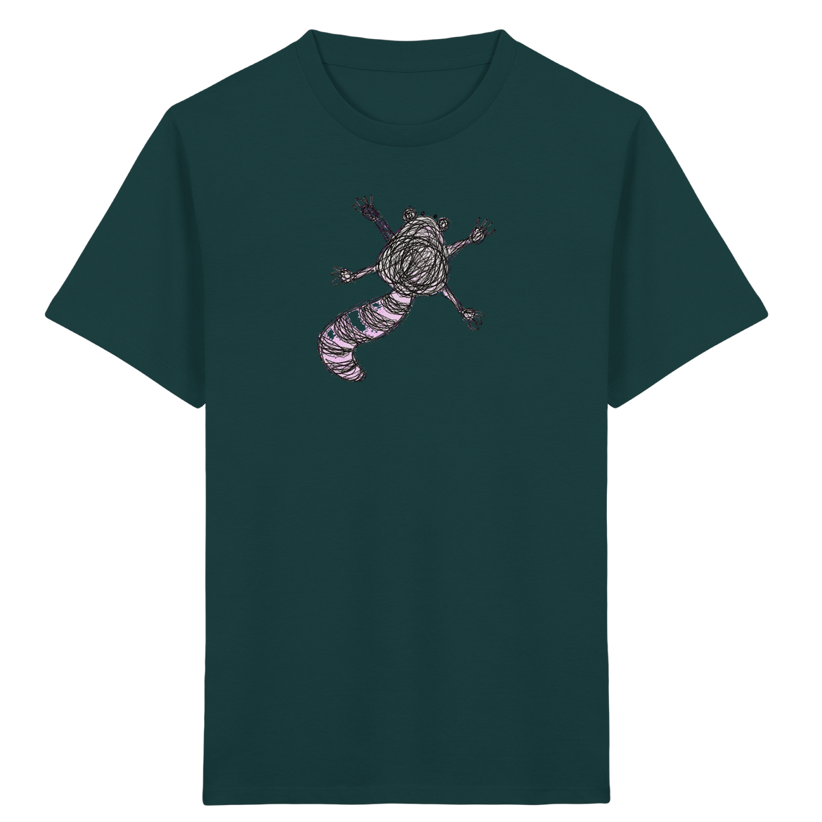 Waschbär von oben - Kinder Bio T-Shirt