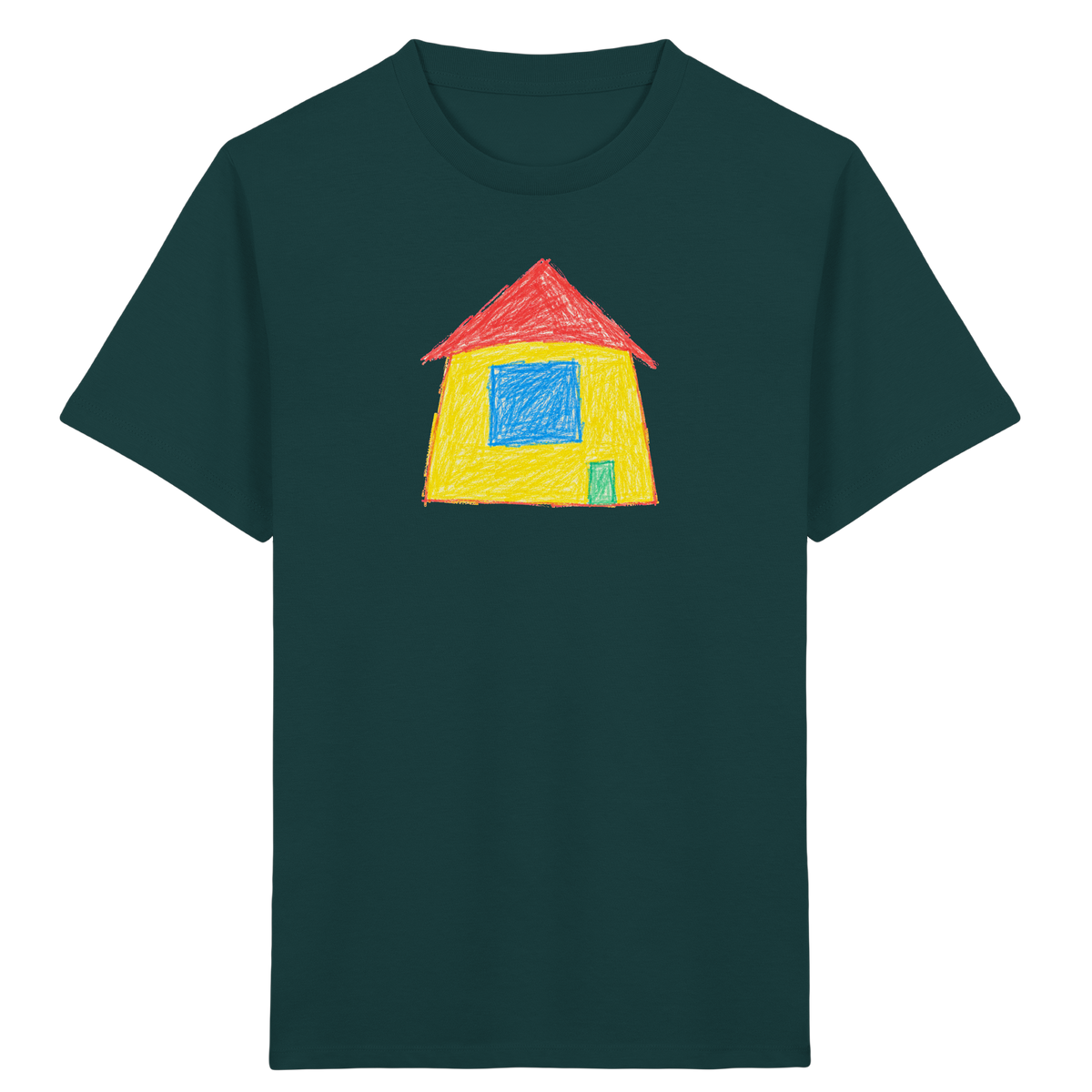 Sonnengelbes Giebelhaus Kinder T-Shirt - Kinder Bio T-Shirt