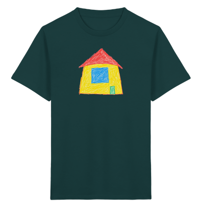 Sonnengelbes Giebelhaus Kinder T-Shirt - Kinder Bio T-Shirt