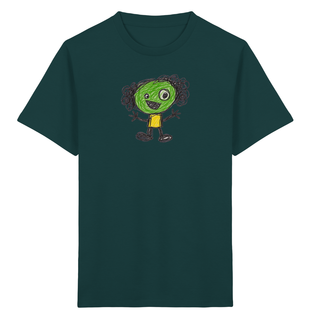 Kritzelkopf mit Ringellocken - Kinder Bio T-Shirt