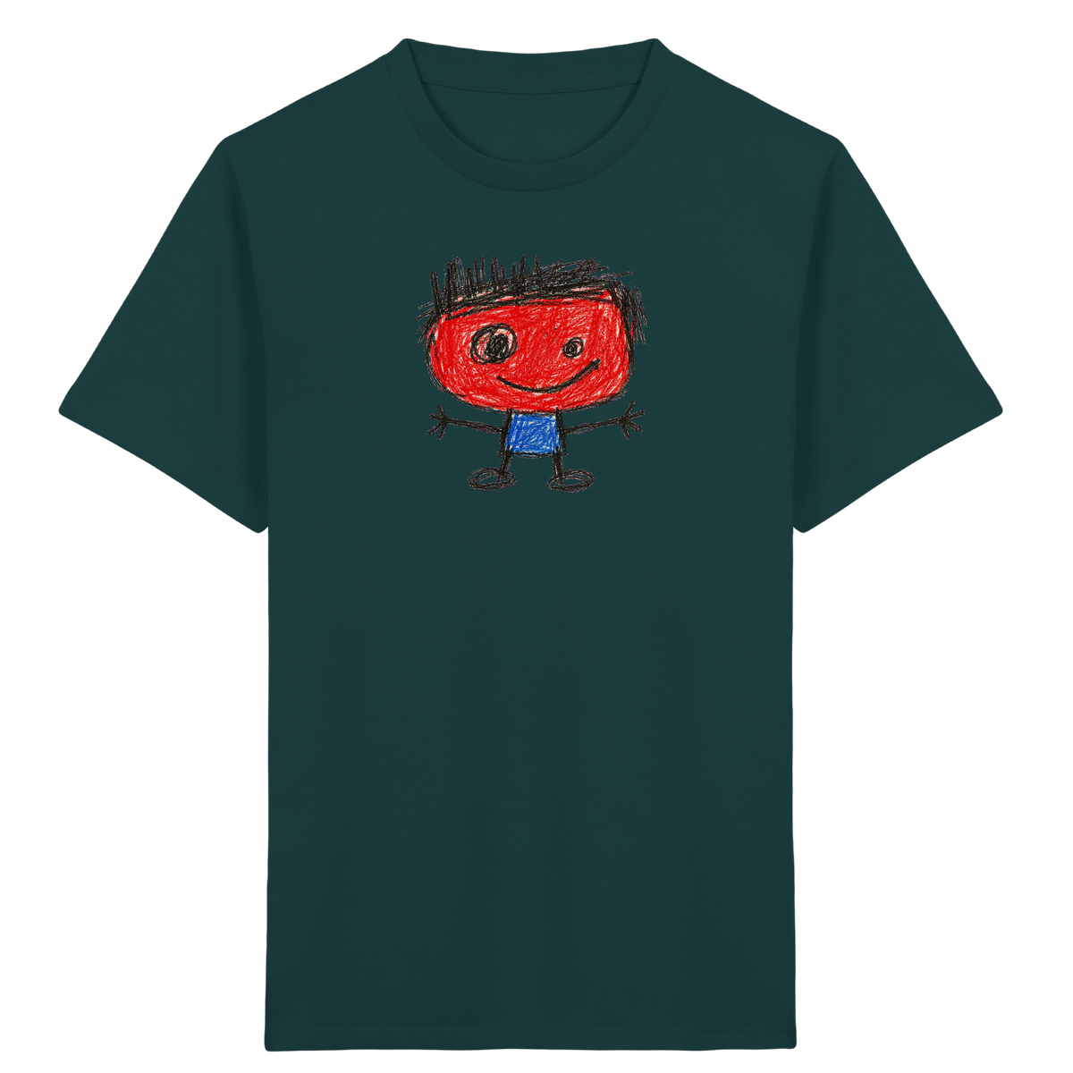 Kritzelkopf mit Bürstenhaar - Kinder Bio T-Shirt