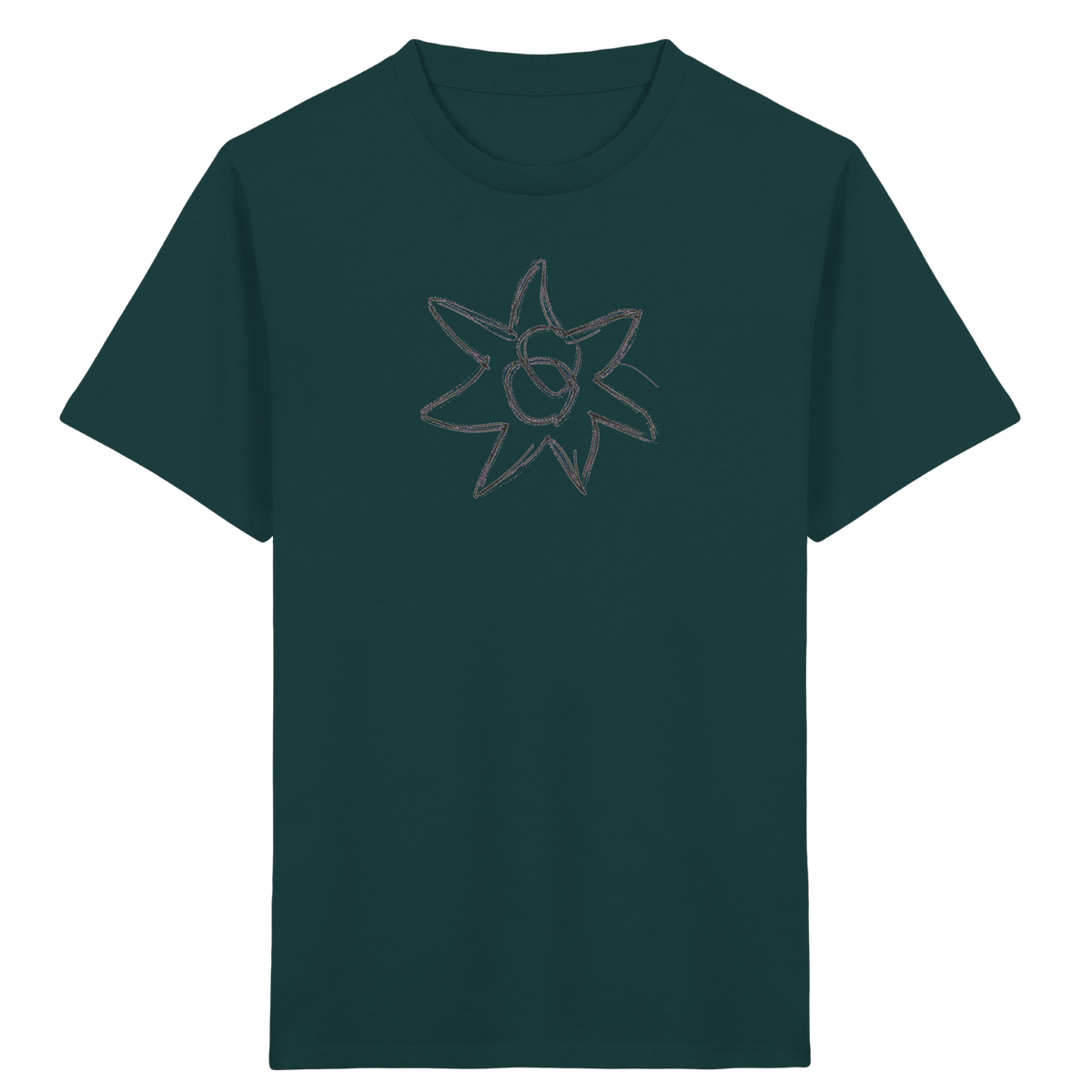 Kohlegrauer Wackelstern für Kinder - Kinder Bio T-Shirt