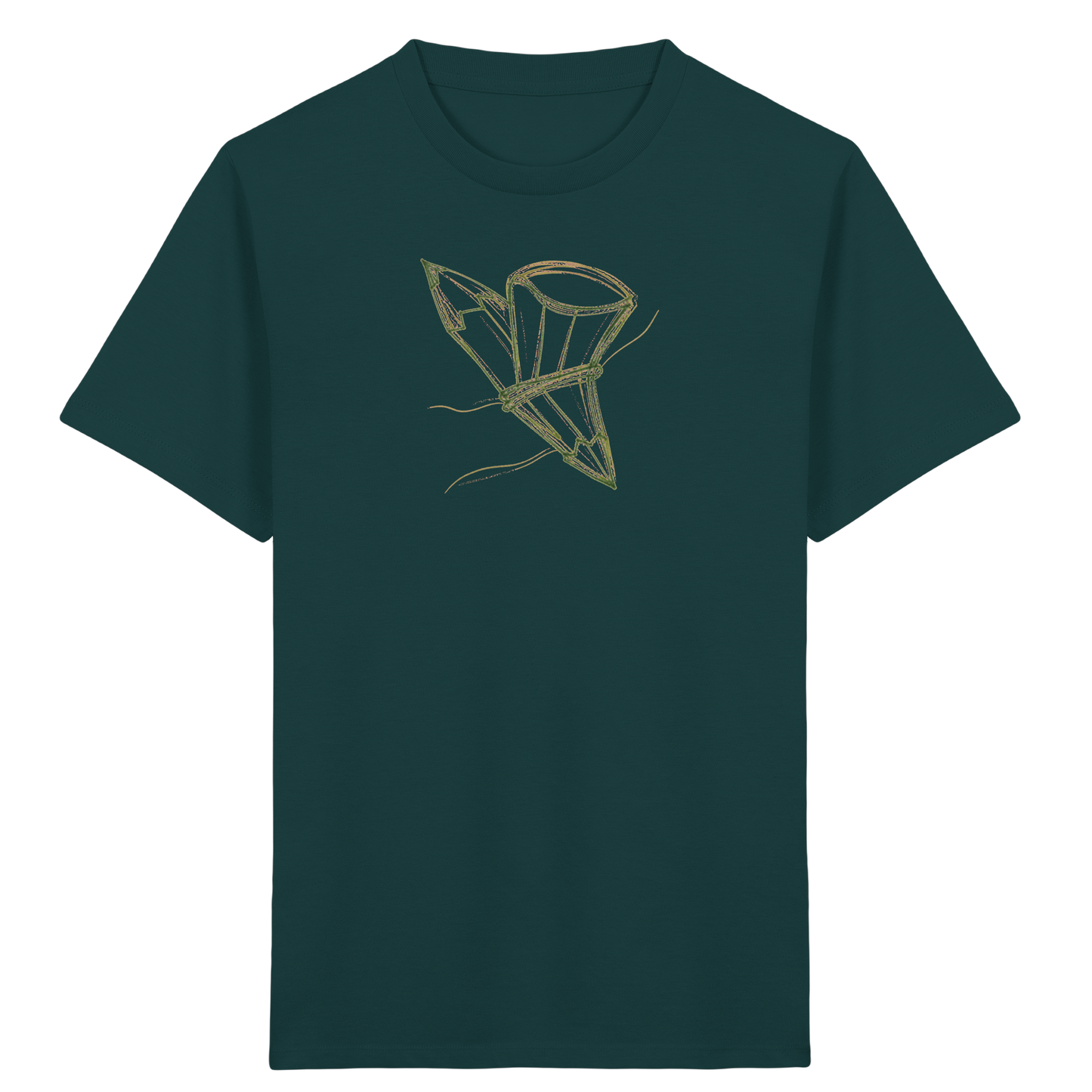 Waldgrüne Bleistift-Schultüte - Kinder Bio T-Shirt