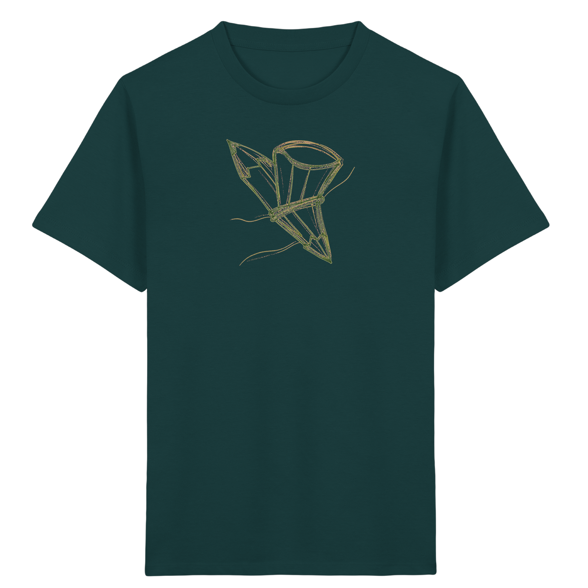 Waldgrüne Bleistift-Schultüte - Kinder Bio T-Shirt