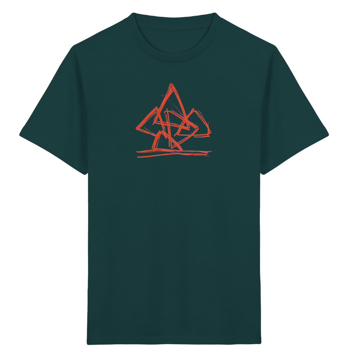 Rostoranger krummer Dreieckshaufen - Kinder Bio T-Shirt