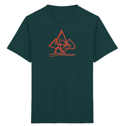Rostoranger krummer Dreieckshaufen - Kinder Bio T-Shirt