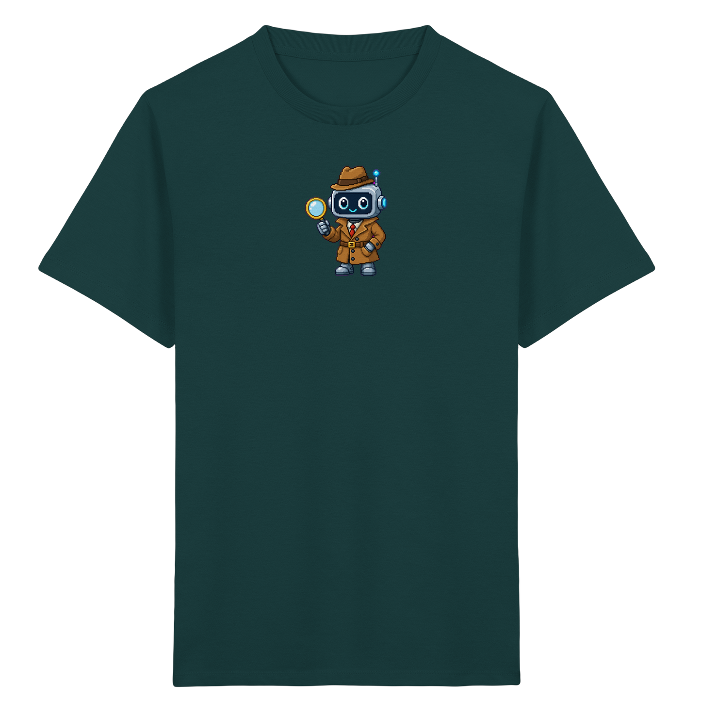 Pixel Detektiv Roboter T-Shirt für Kinder - Kinder T-Shirt
