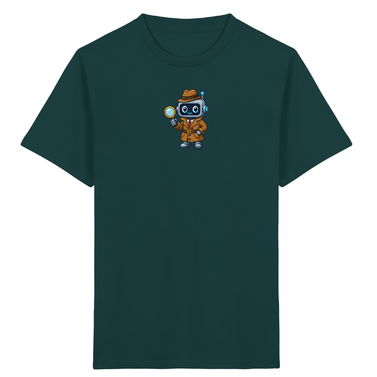 Pixel Detektiv Roboter T-Shirt für Kinder - Kinder T-Shirt