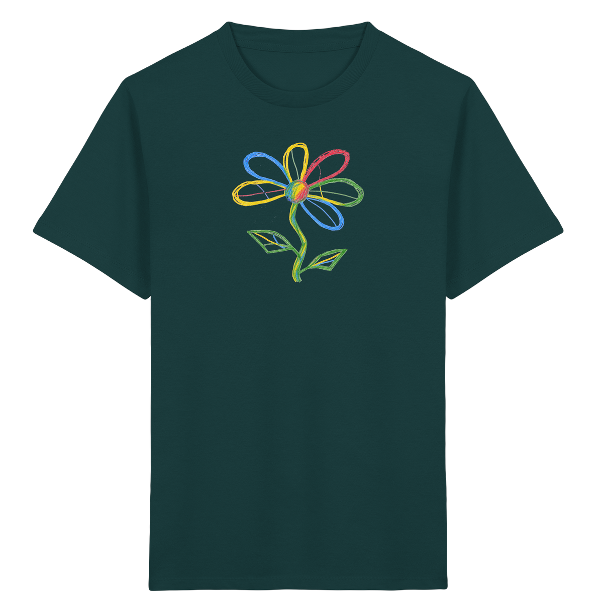 Bunte Punktblume Kinder T-Shirt - Kinder Bio T-Shirt