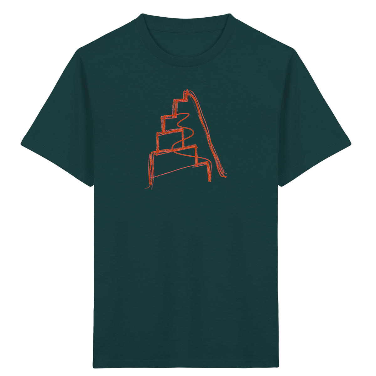 Rostbraune Wackeltreppe für Kinder - Kinder Bio T-Shirt