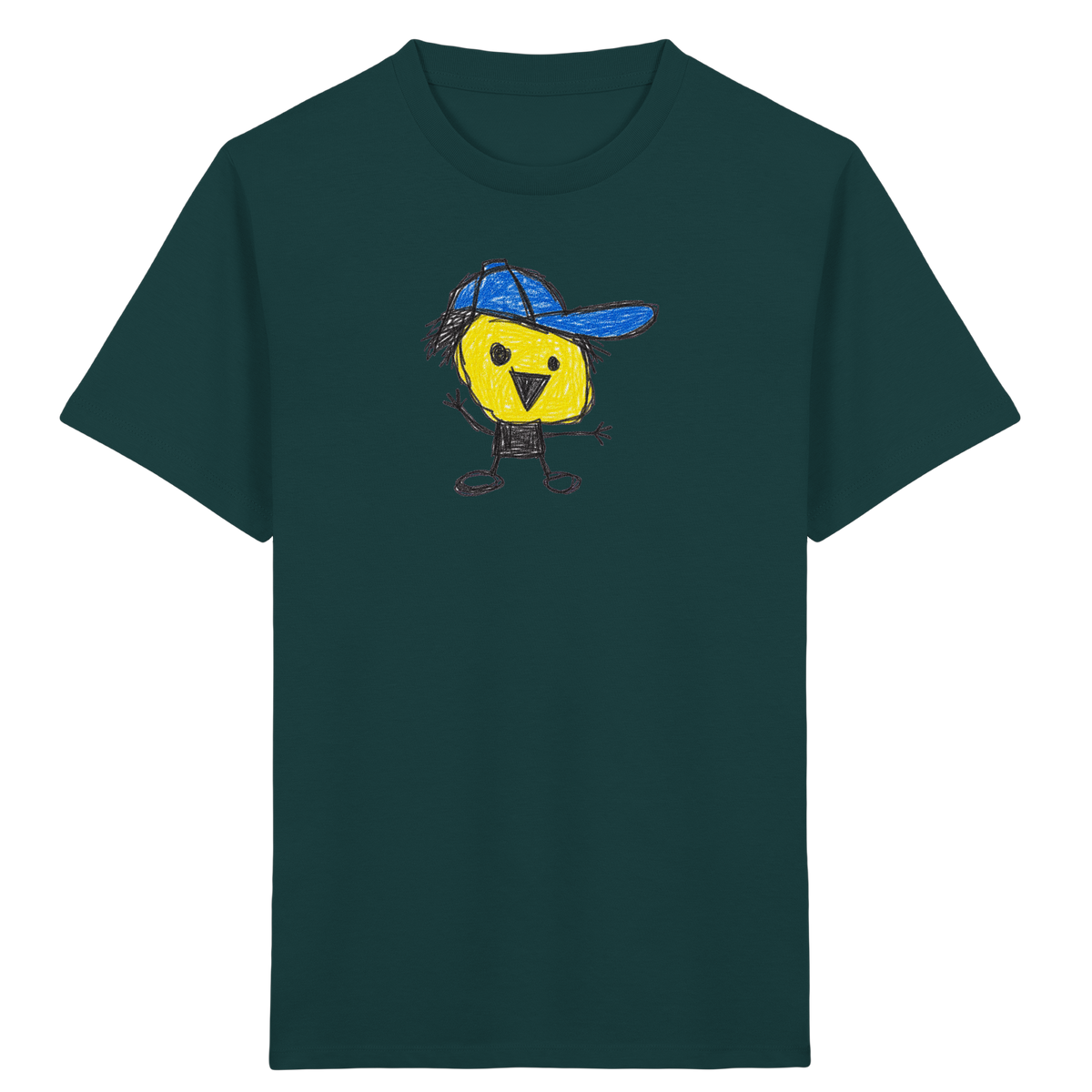 Kritzelkopf mit schiefer Mütze - Kinder Bio T-Shirt