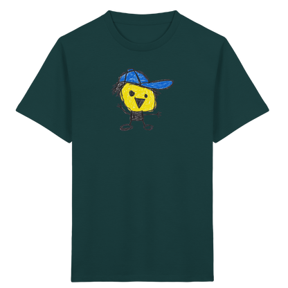 Kritzelkopf mit schiefer Mütze - Kinder Bio T-Shirt