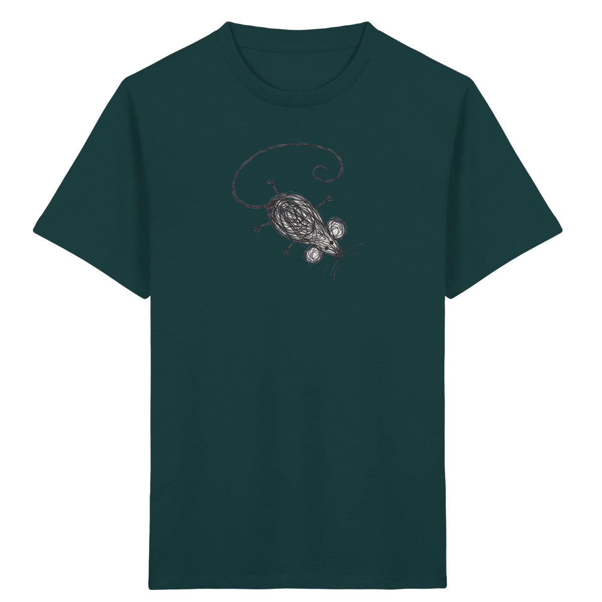 Maus von oben Kinderzeichnung - Kinder Bio T-Shirt