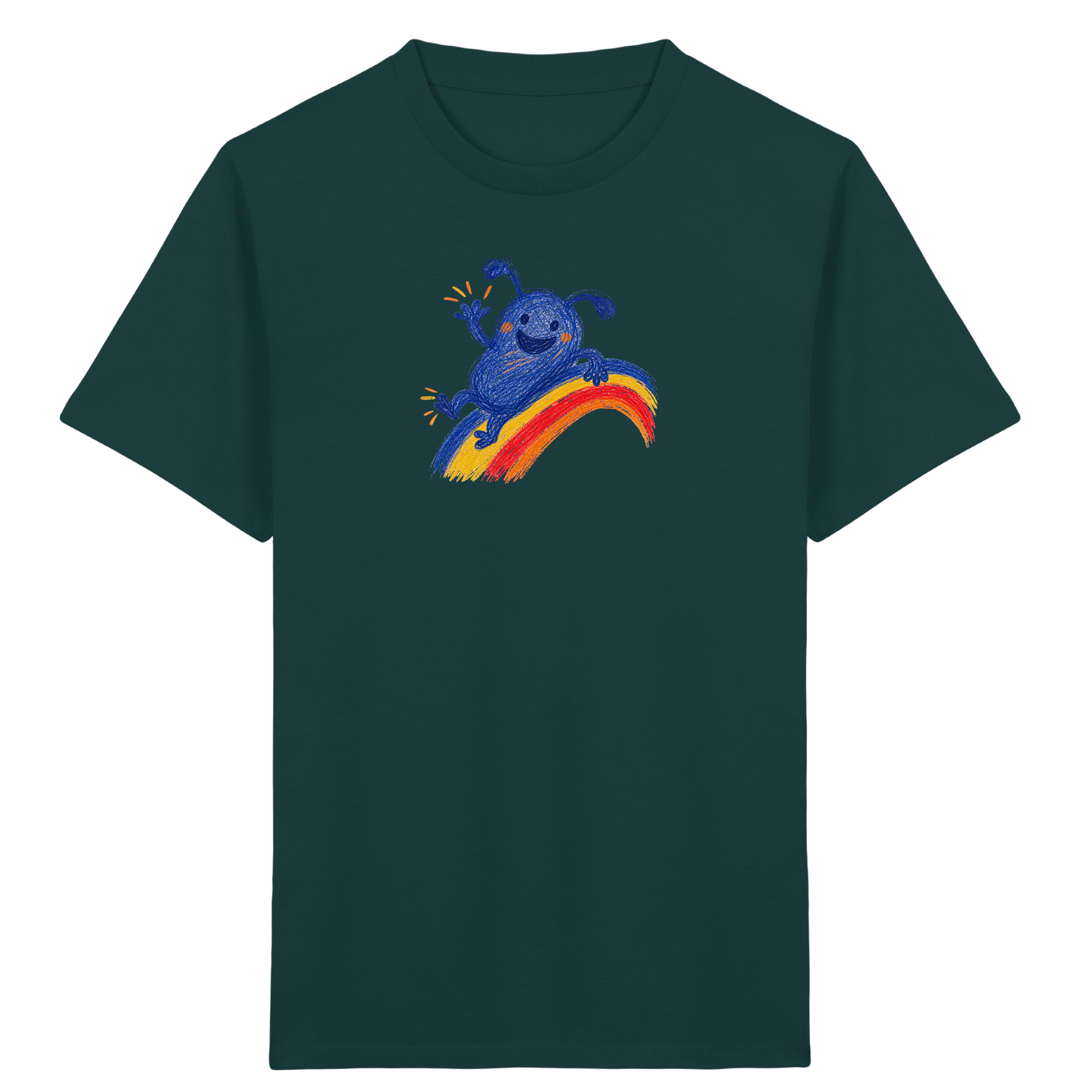 Regenbogenracker Kritzelmonster Kinder Shirt - Kinder Bio T-Shirt