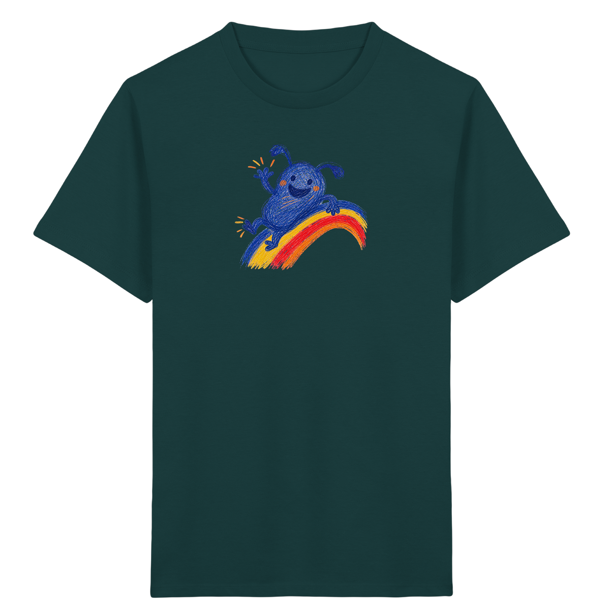Regenbogenracker Kritzelmonster Kinder Shirt - Kinder Bio T-Shirt