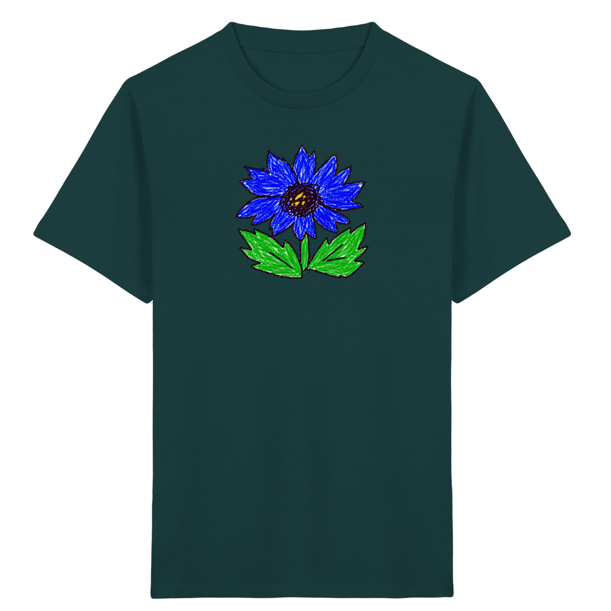 Kritzel Kornblume Kinder Shirt - Kinder Bio T-Shirt