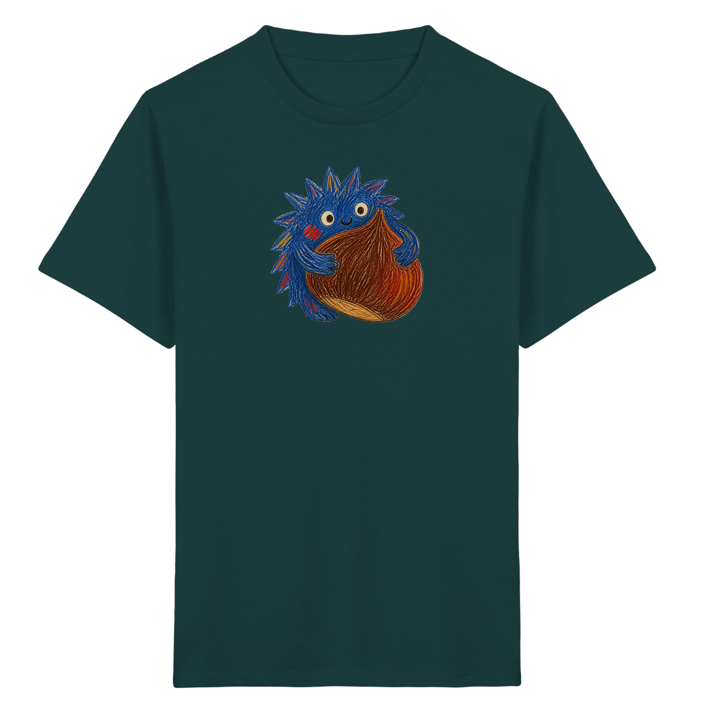Kastanienknirps umarmt Kastanie - Kinder Bio T-Shirt