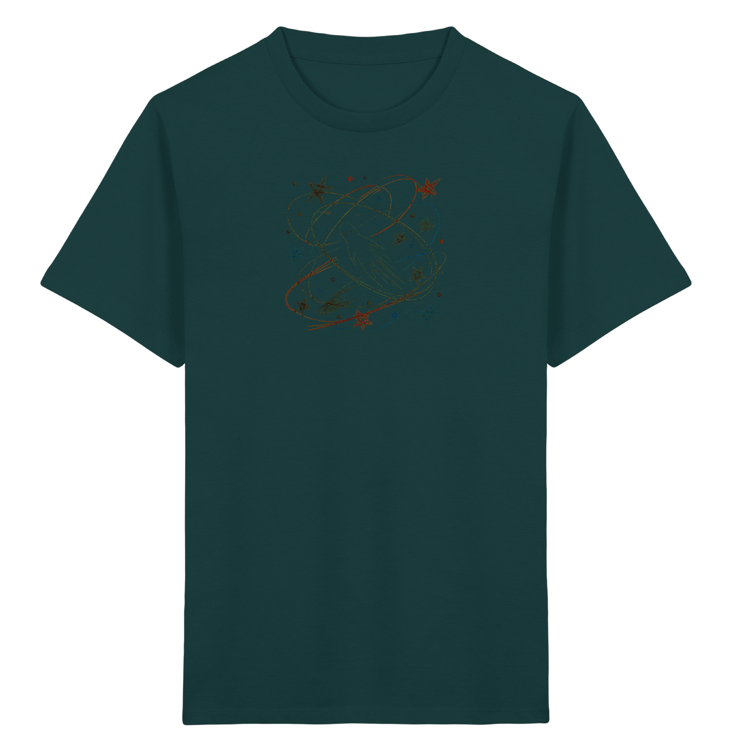Verspieltes Kinder T-Shirt galaktischer Weltraum - Kinder Bio T-Shirt