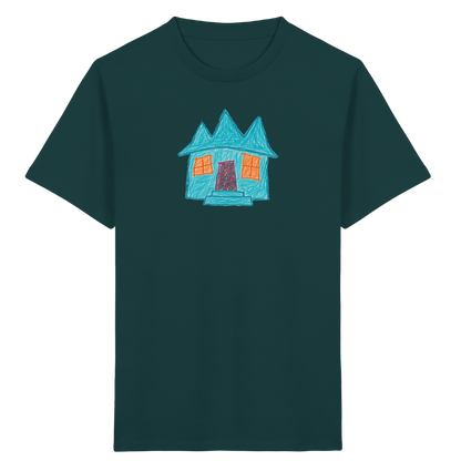 Türkises Zickzackhaus Kinder Shirt - Kinder Bio T-Shirt