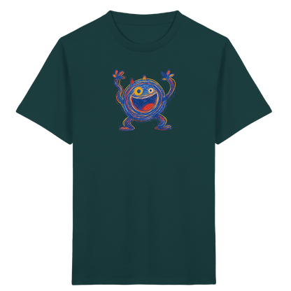 Fröhliches Wirbelmonster Shirt - Kinder Bio T-Shirt