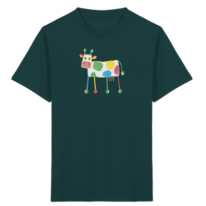 Bunte Farbpunkt Kuh - Kinder Bio T-Shirt