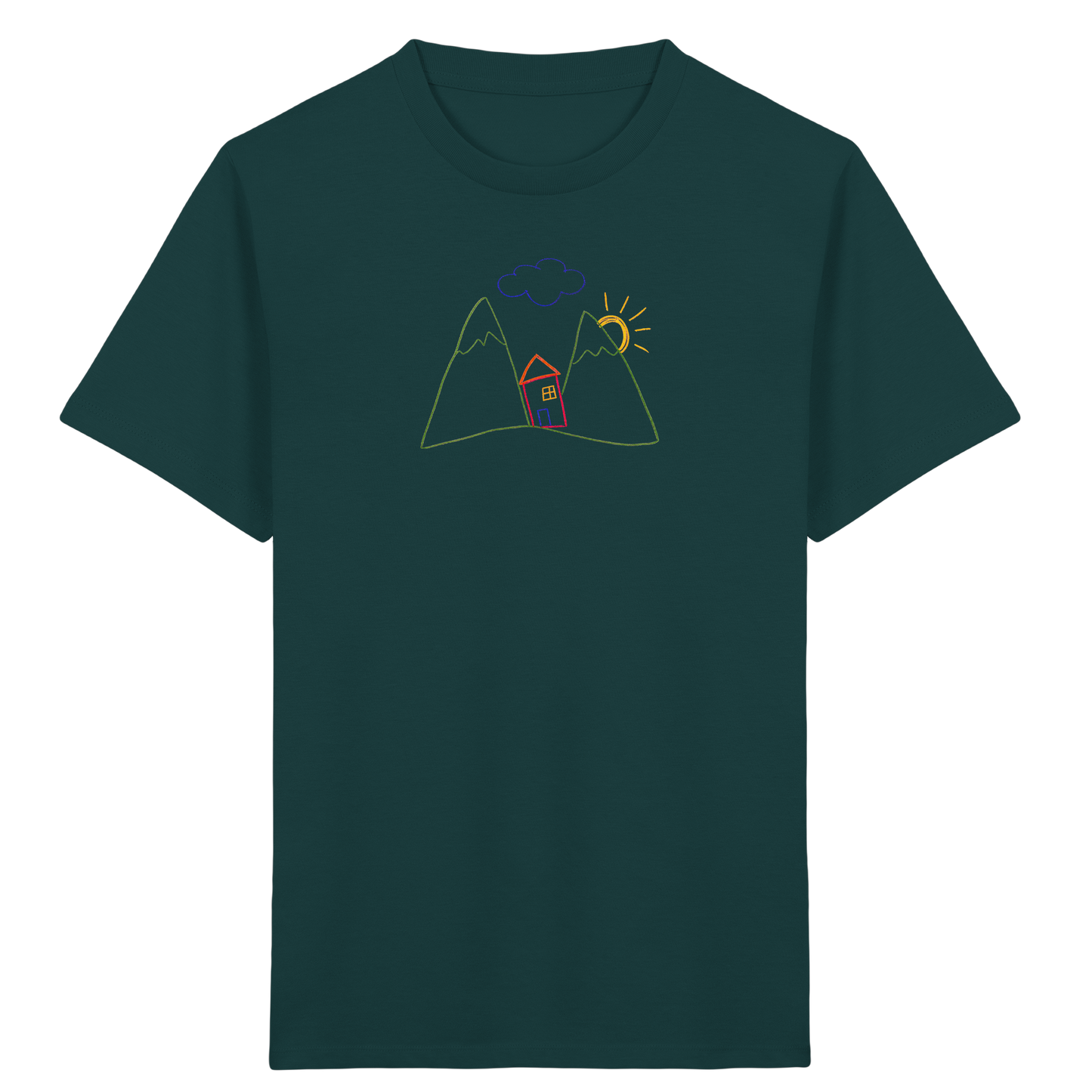 Fröhliches Bergpanorama Kinder T-Shirt - Kinder Bio T-Shirt