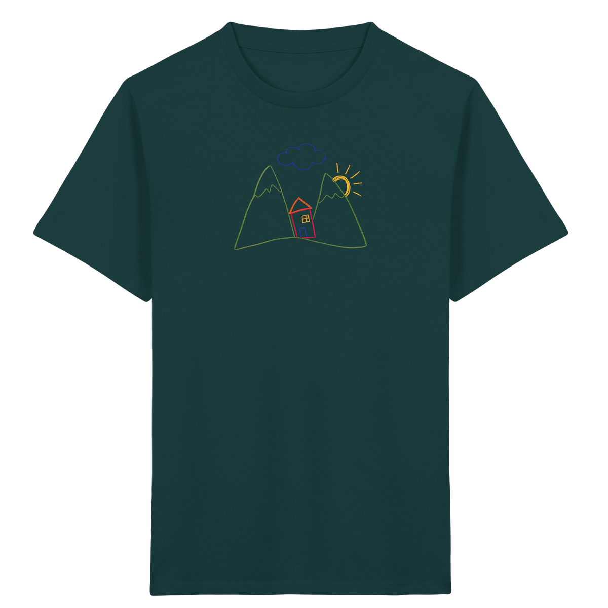 Fröhliches Bergpanorama Kinder T-Shirt - Kinder Bio T-Shirt