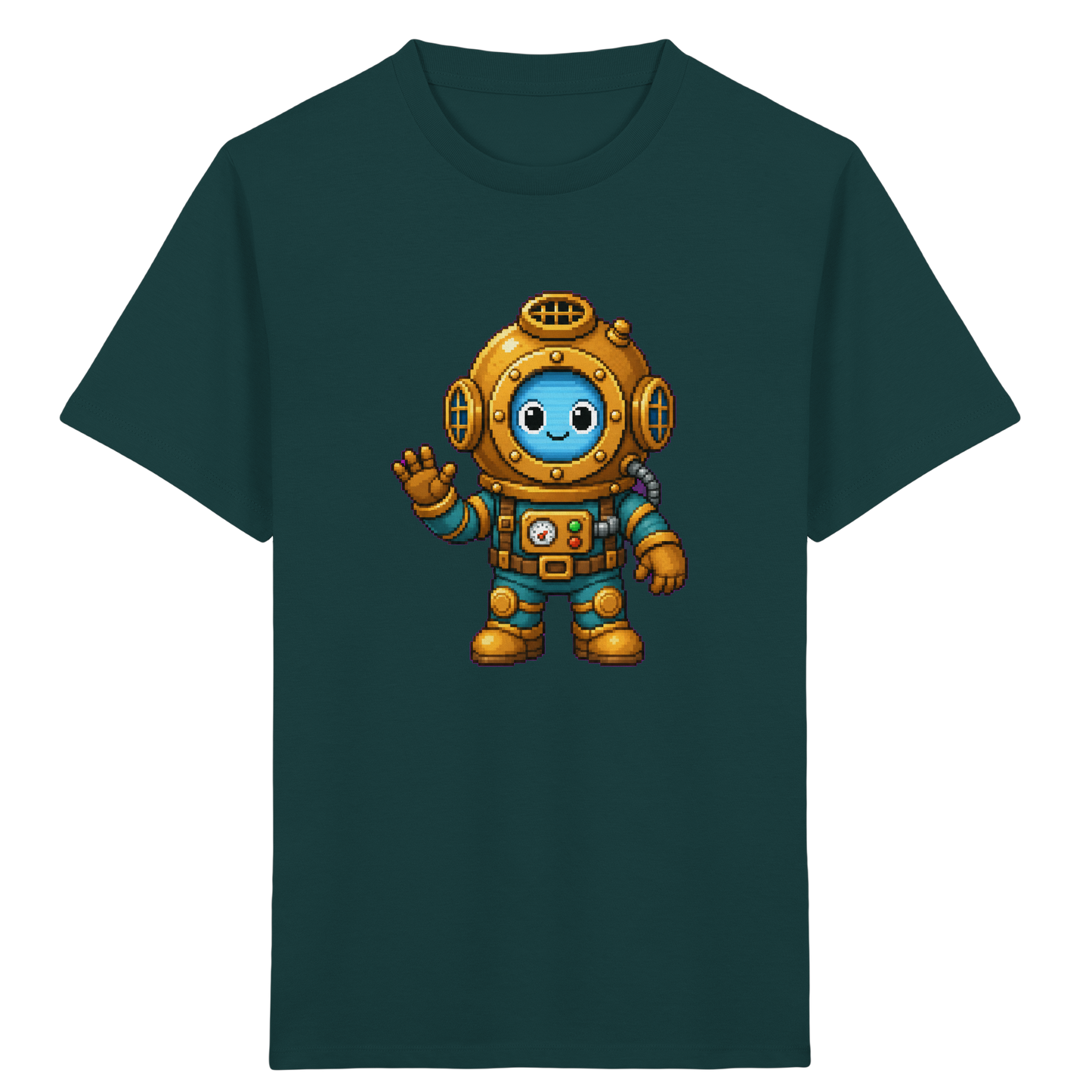 Pixel-Taucher: Goldener Helm Kinder T-Shirt - Kinder T-Shirt