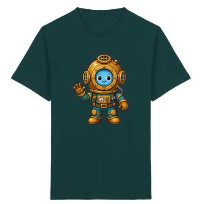 Pixel-Taucher: Goldener Helm Kinder T-Shirt - Kinder Bio T-Shirt