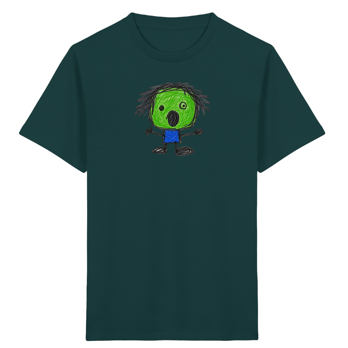 Kritzelkopf beim Staunen - Kinder Bio T-Shirt