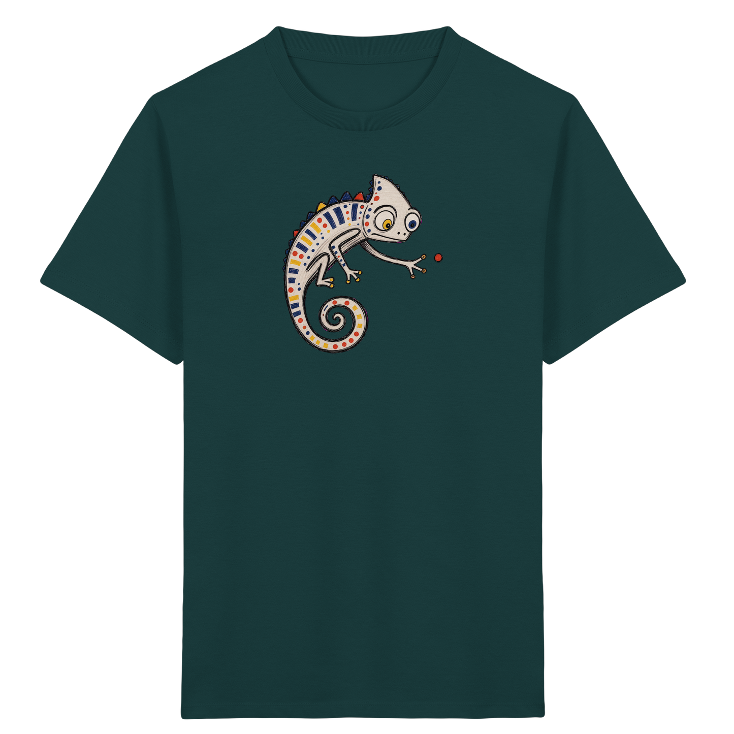 Verspieltes Chamäleon Kinder T-Shirt bunt - Kinder Bio T-Shirt