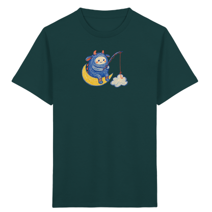Kleiner Wolkenangler auf Mondsichel - Kinder Bio T-Shirt