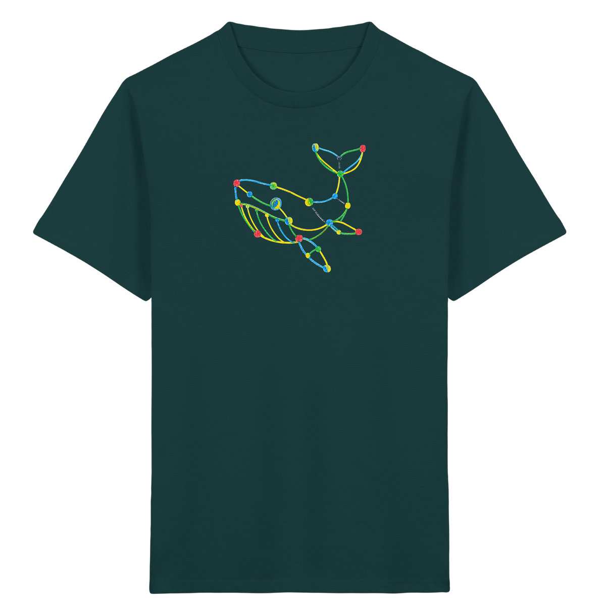 Farbpunkt Wal Kinder Motiv - Kinder Bio T-Shirt