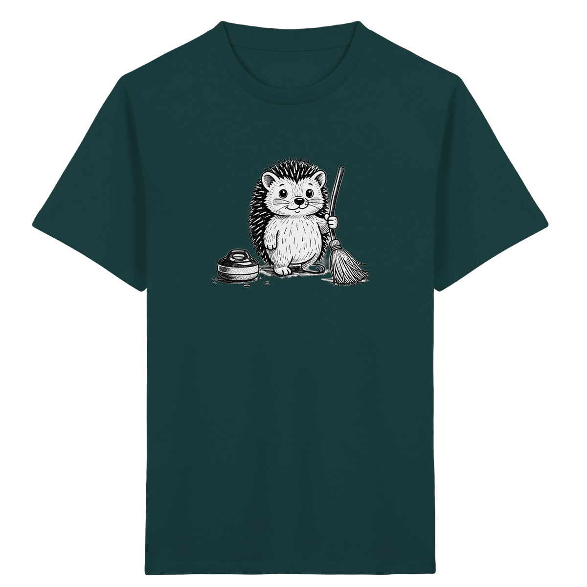 Igel beim Curling: Kinder T-Shirt - Kinder Bio T-Shirt