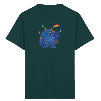 Regenschirmzottel im Regen - Kinder Bio T-Shirt