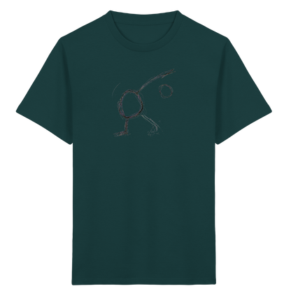 Schwarzer Linienmensch Kinder T-Shirt - Kinder Bio T-Shirt