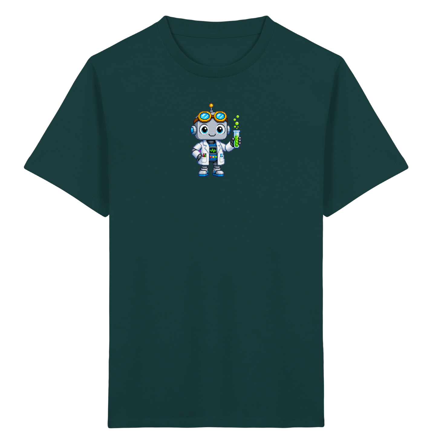 Pixel Roboter Wissenschaftler: Fröhliches Kinder T-Shirt - Kinder T-Shirt