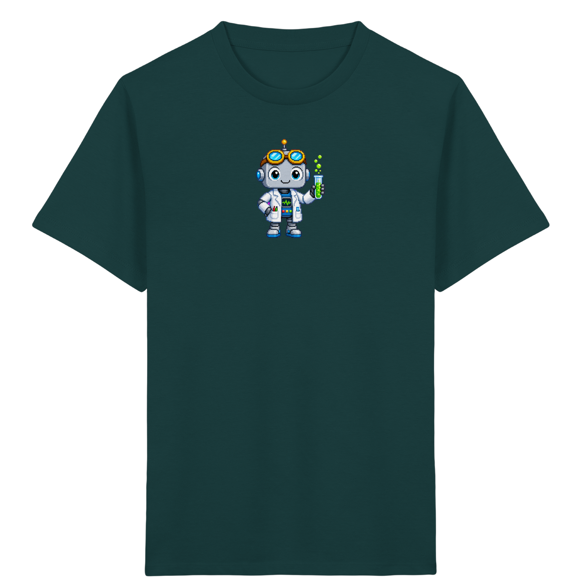 Pixel Roboter Wissenschaftler: Fröhliches Kinder T-Shirt - Kinder T-Shirt