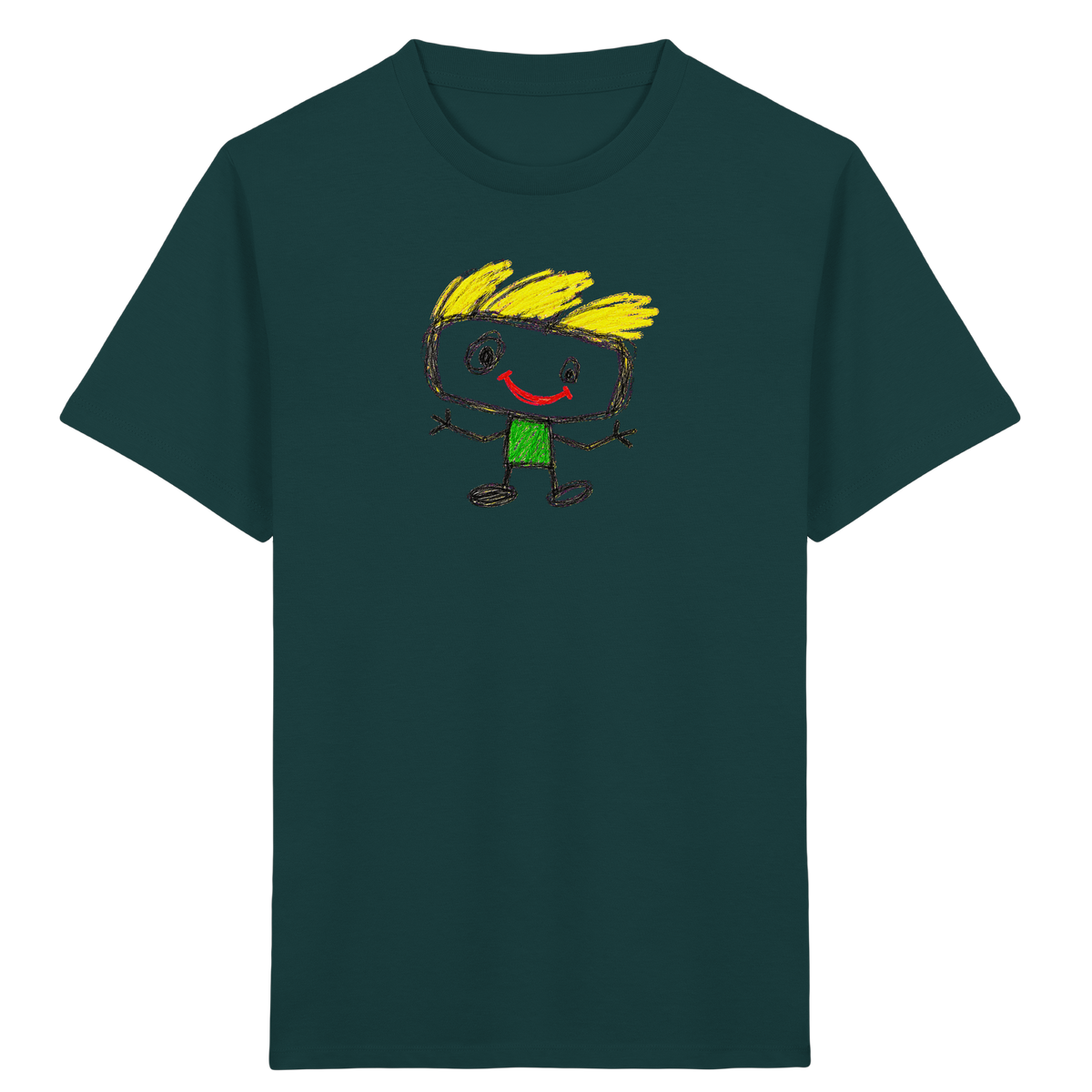 Kritzelkopf mit Windhaar - Kinder Bio T-Shirt