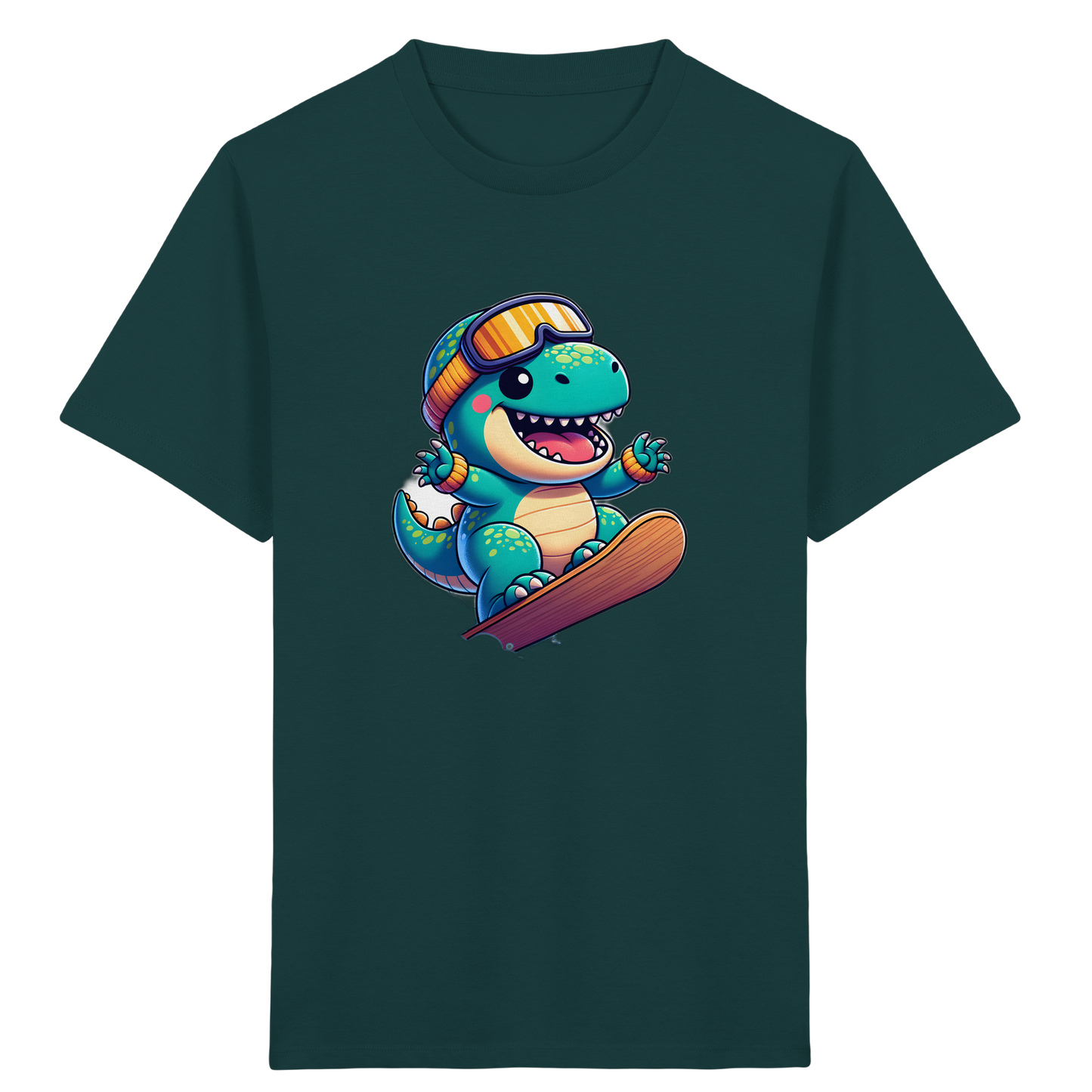 Dino Snowboard T-Shirt: Abenteuer pur!
