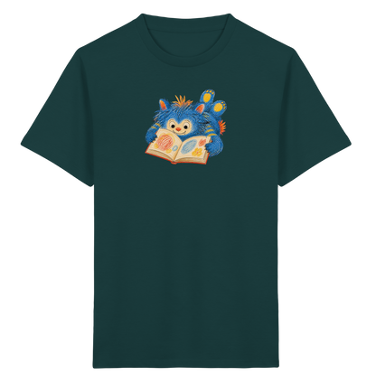 Bücherwurm Monster liest Bilderbuch - Kinder Bio T-Shirt