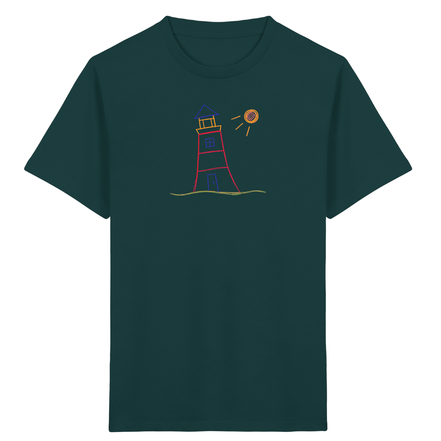 Maritimes Leuchtturm T-Shirt für Kinder - Kinder Bio T-Shirt