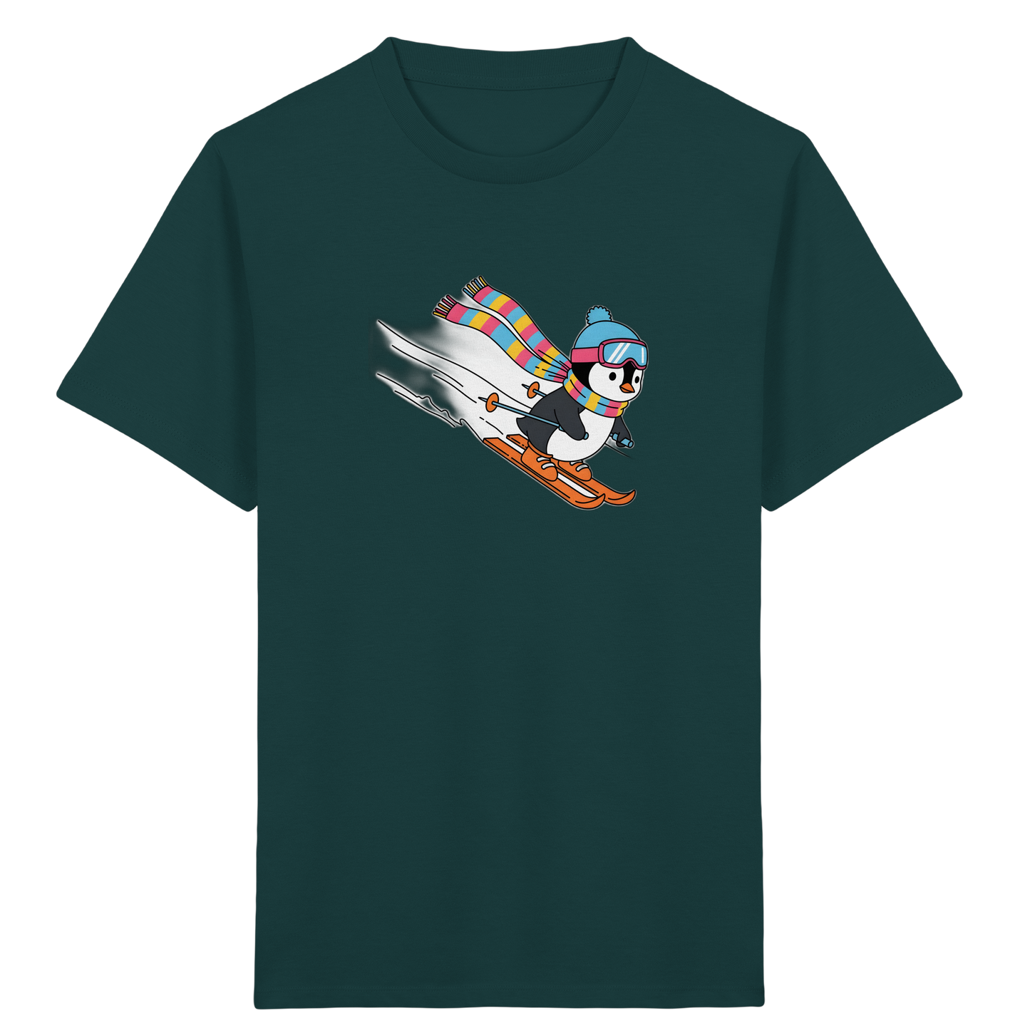 Fröhlicher Pinguin: Ski Abenteuer T-Shirt