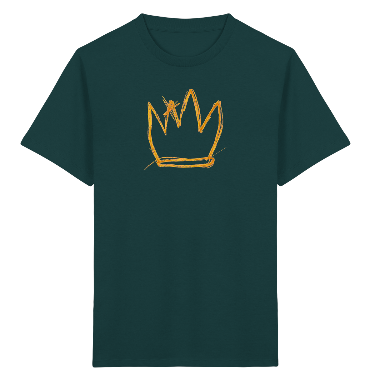 Senfgelbe Krakelkrone für Kinder - Kinder Bio T-Shirt