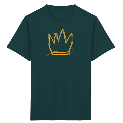 Senfgelbe Krakelkrone für Kinder - Kinder Bio T-Shirt