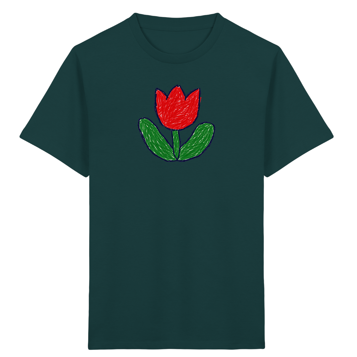 Kritzel Tulpe Kinder Shirt - Kinder Bio T-Shirt