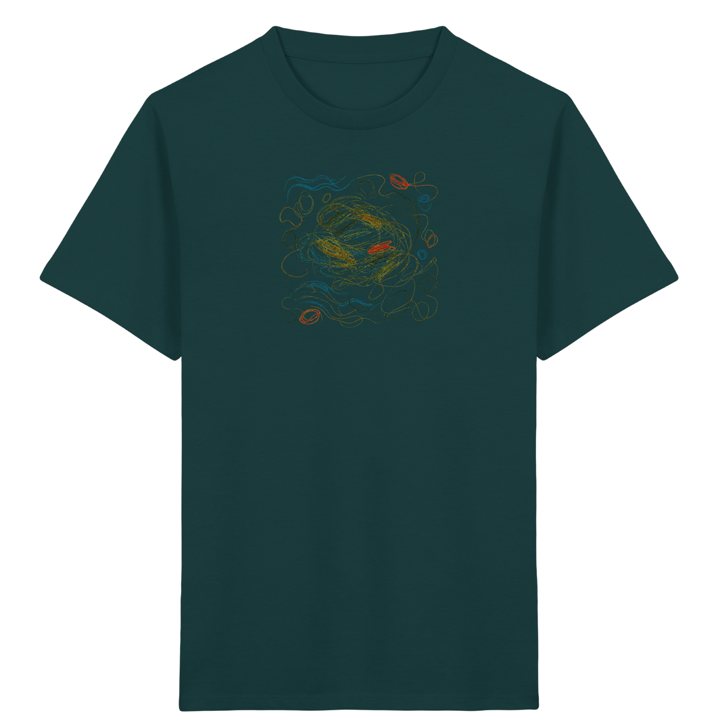 Kreatives Wachsmal-T-Shirt mit abstraktem Knäuel - Kinder Bio T-Shirt