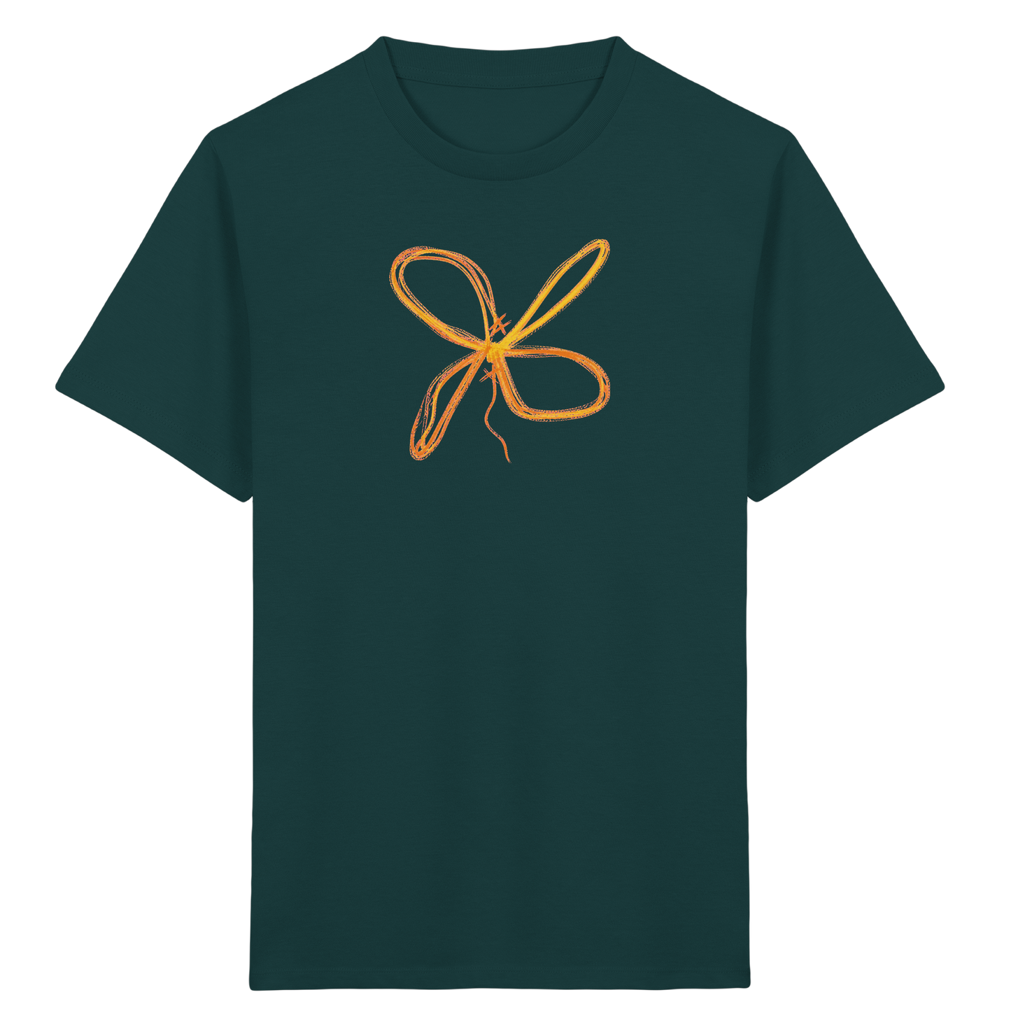 Curryfarbener Schleifenknoten für Kinder - Kinder Bio T-Shirt