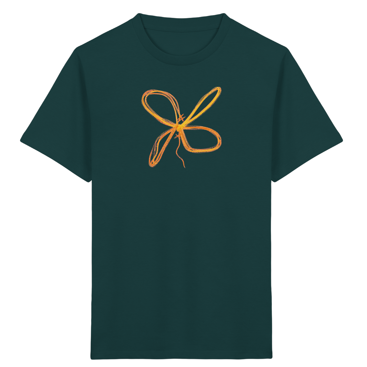 Curryfarbener Schleifenknoten für Kinder - Kinder Bio T-Shirt